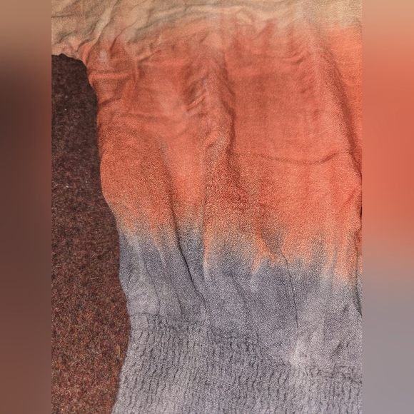 New! Chaser Smock Crop Shirt Ombre Purple Pink Lighy Pink Size XS - Picture 2 of 10